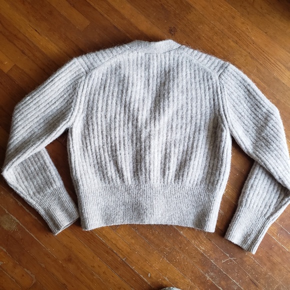 SOLD & Other Stories alpaca wool blend cardigan in oatmeal (S) - Picture 5 of 7